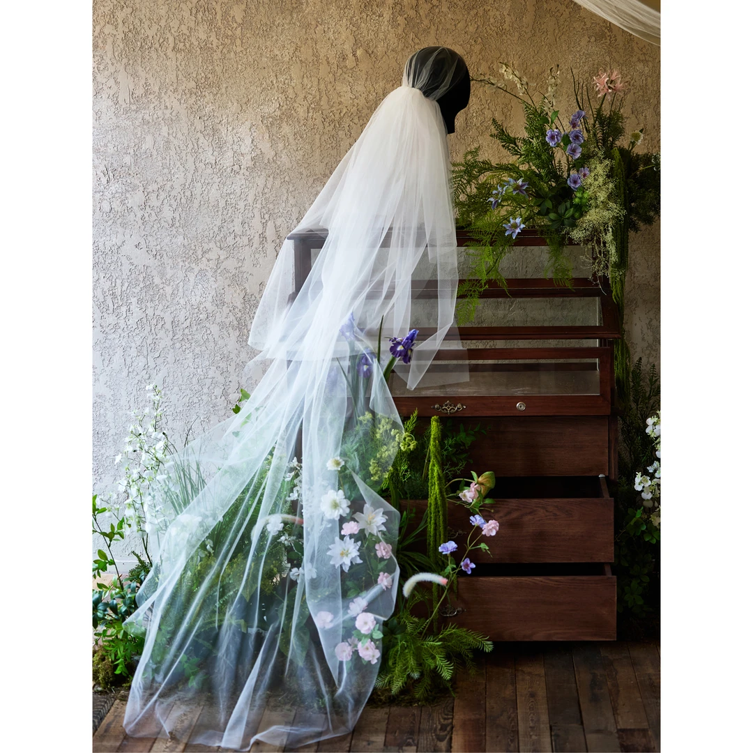 新款新娘连帽头纱（含帽长度约2.4米）唯美M42