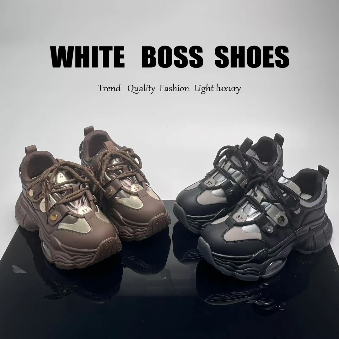 新款潮流时尚老爹鞋百搭厚底女鞋舒适休闲鞋 369-10