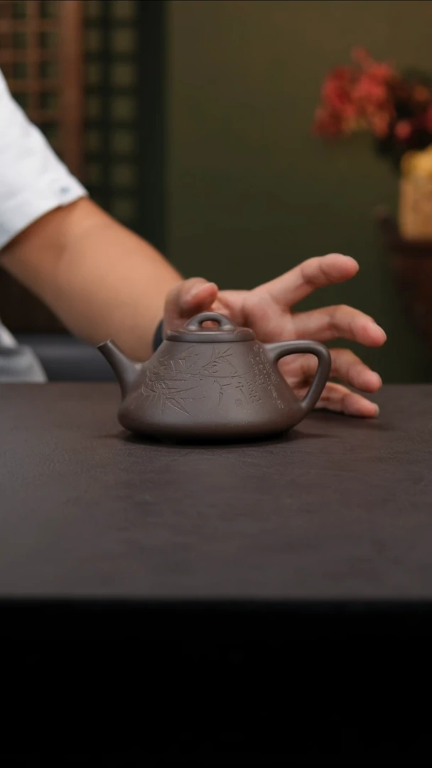 茶壶紫砂一*歌紫砂壶全手天青子冶