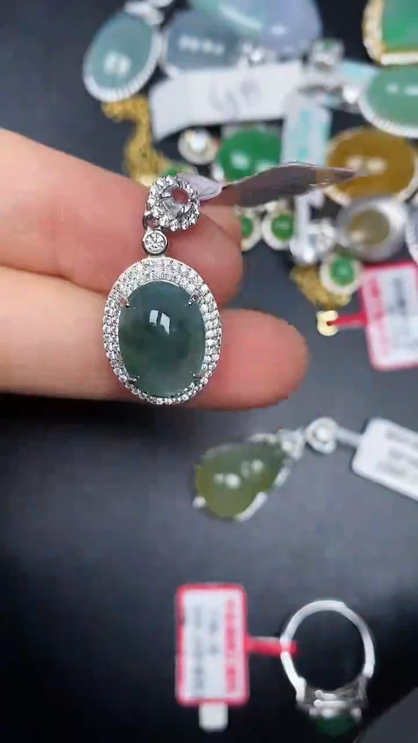 银S925镶嵌戒指翡翠1850