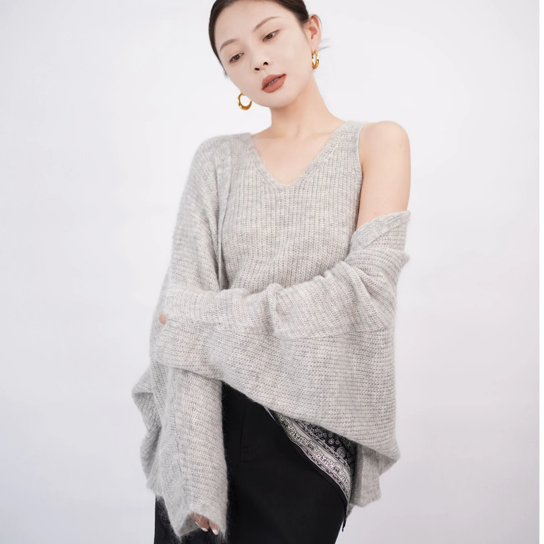 【532】浅灰色内外套女