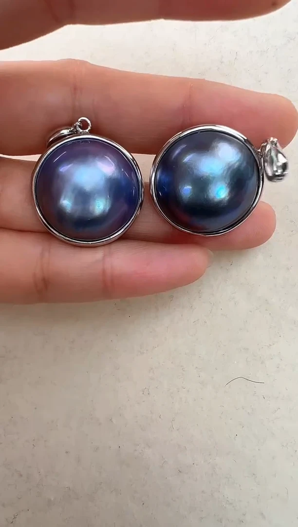 【闪购商品】拼合珍珠（马贝珠）颈饰银S925镶嵌多样性发一