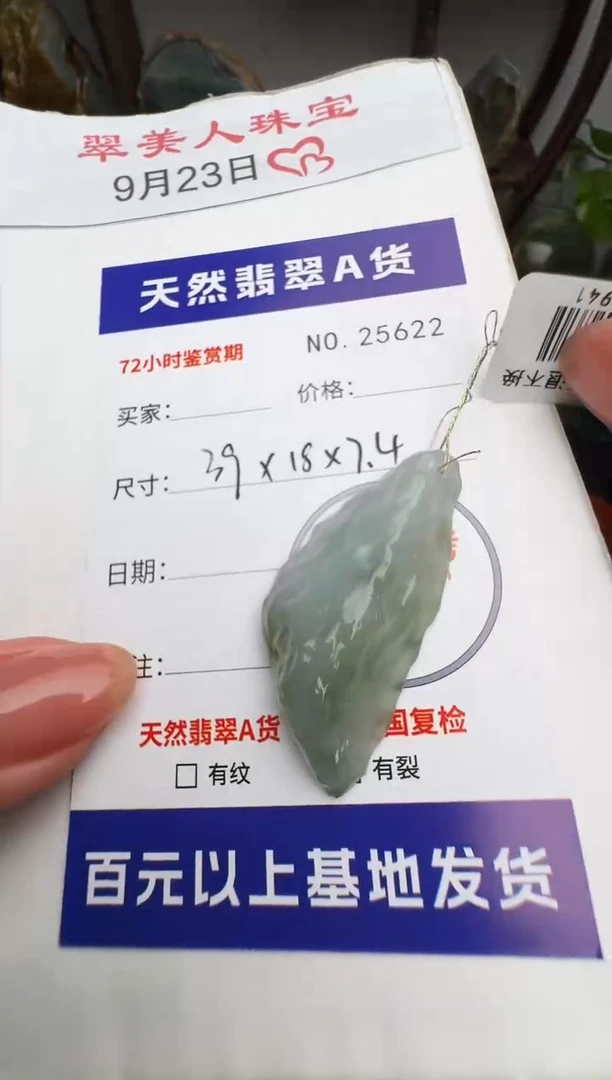 颈饰未镶嵌翡翠原石25622