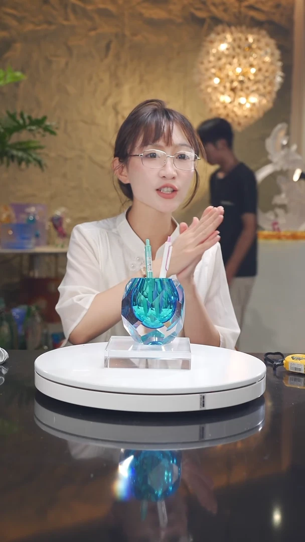 陶瓷福利切面宝石蓝香薰瓶