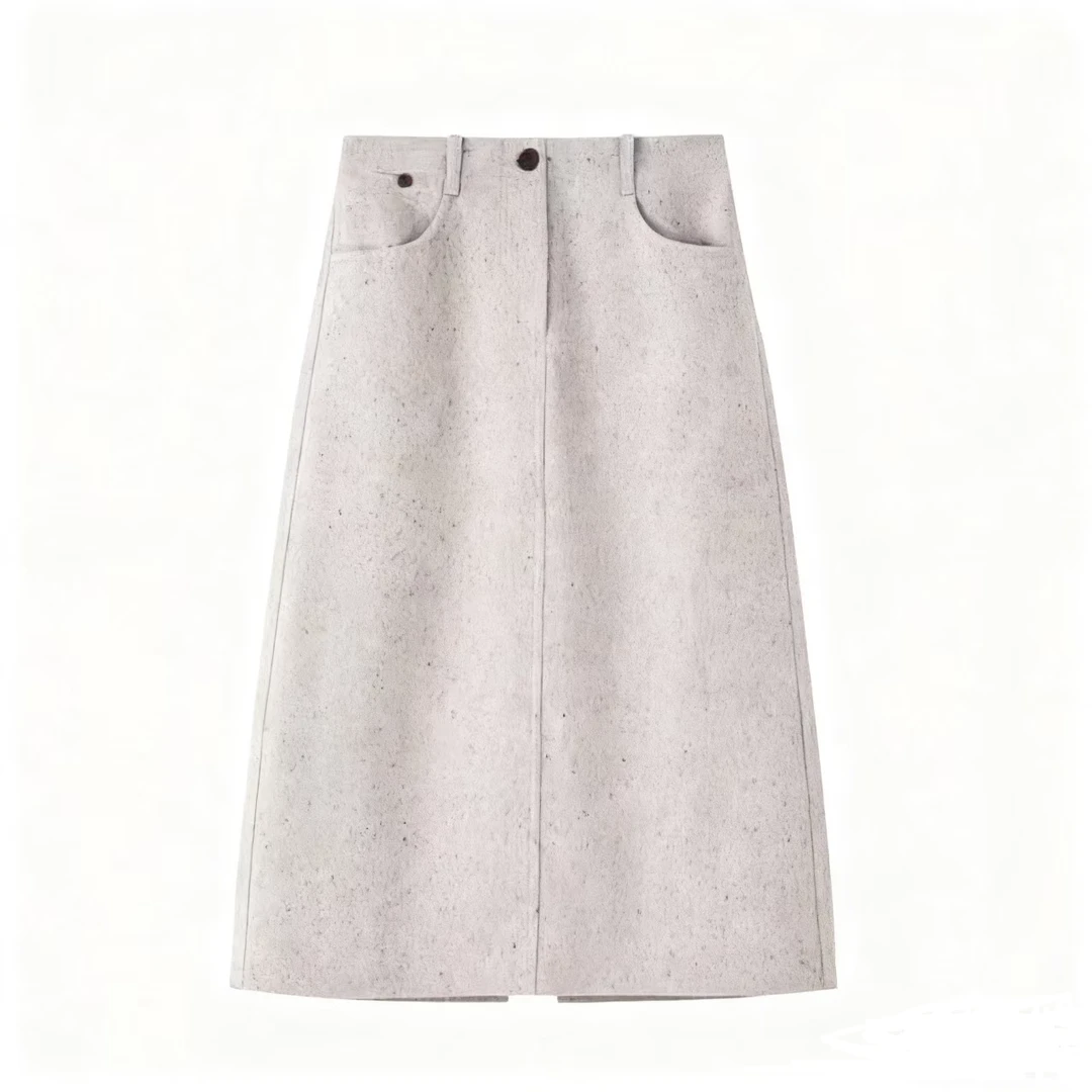 【双双优选】难得一遇冬季时尚宽松纯色阔腿半身裙-26K9911-Z