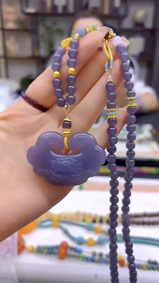 和田玉未镶嵌毛衣链DIY款M606