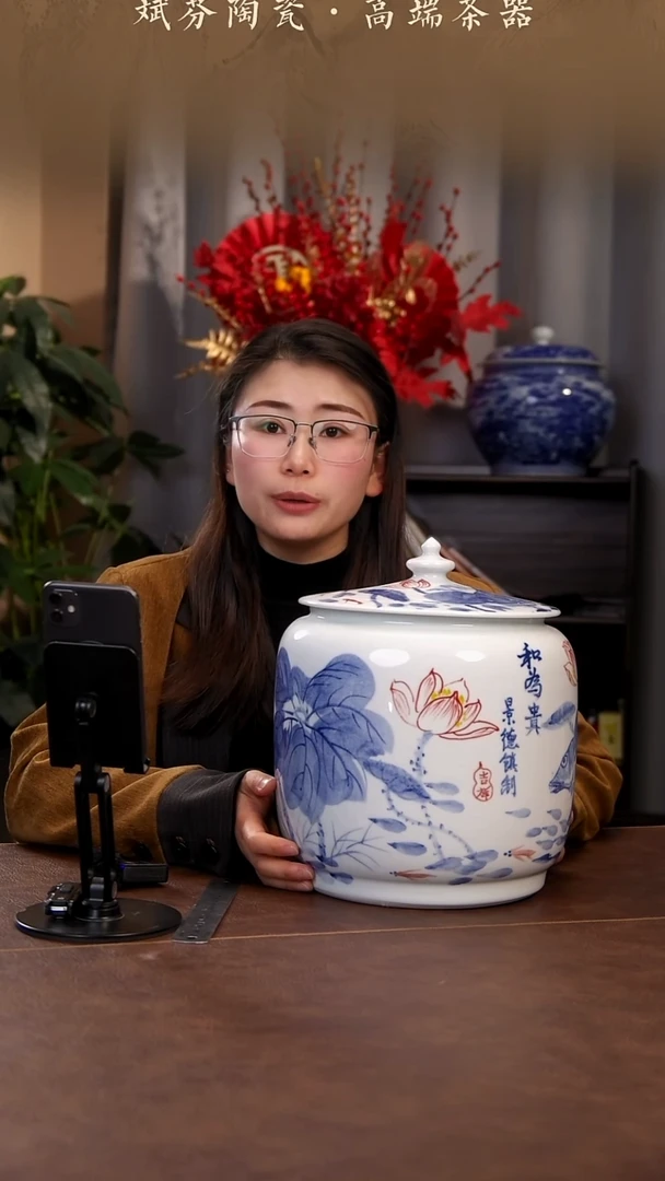 【闪购商品】瓷片青花瓷茶具斌芬陶瓷