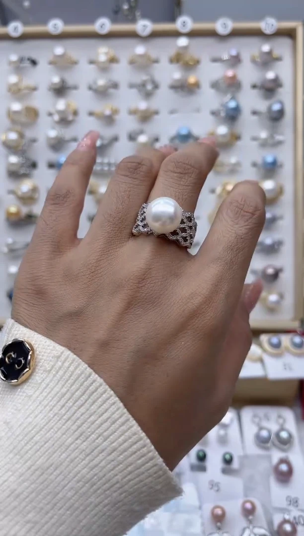 【闪购商品】淡水珍珠戒指合金57