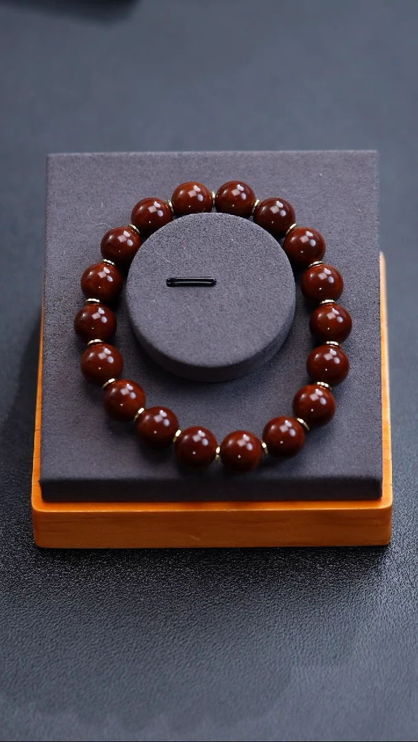 手串橄榄核思*轩正圆光珠