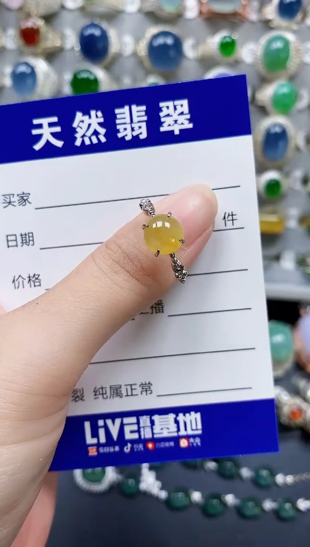 翡翠戒指银S925镶嵌13
