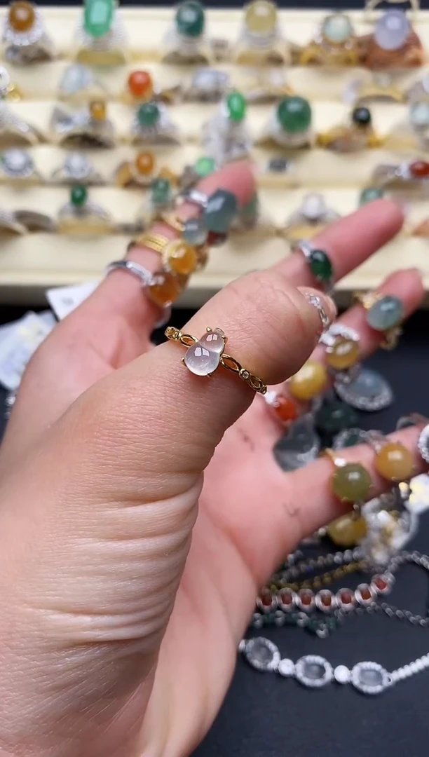 【闪购商品】翡翠戒指银S925镶嵌1111111+3