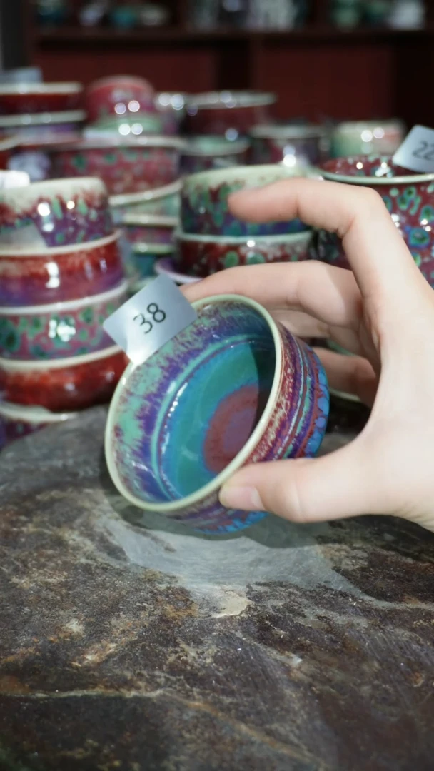 摆件精品窑变钧瓷茶器