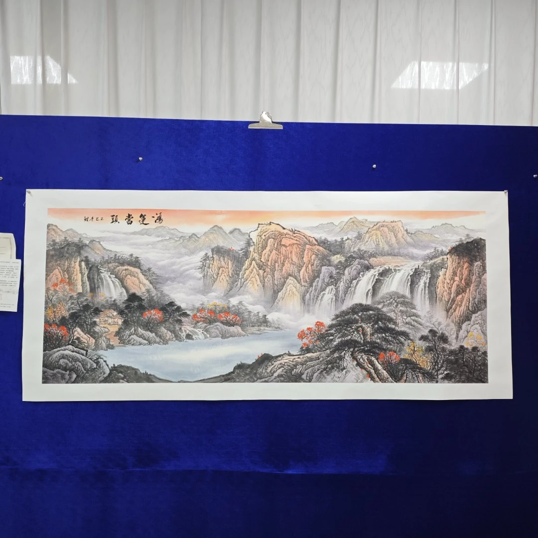 鸿运当头F李鲤手绘作品画芯尺寸180cm*70cm