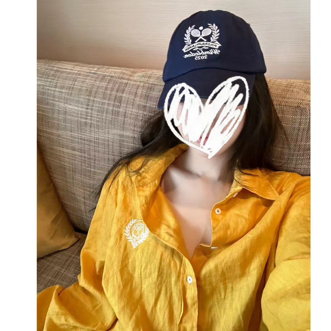 韩系刺绣衬衫新款休闲慵懒宽松百搭翻领衬衫上衣女F1208