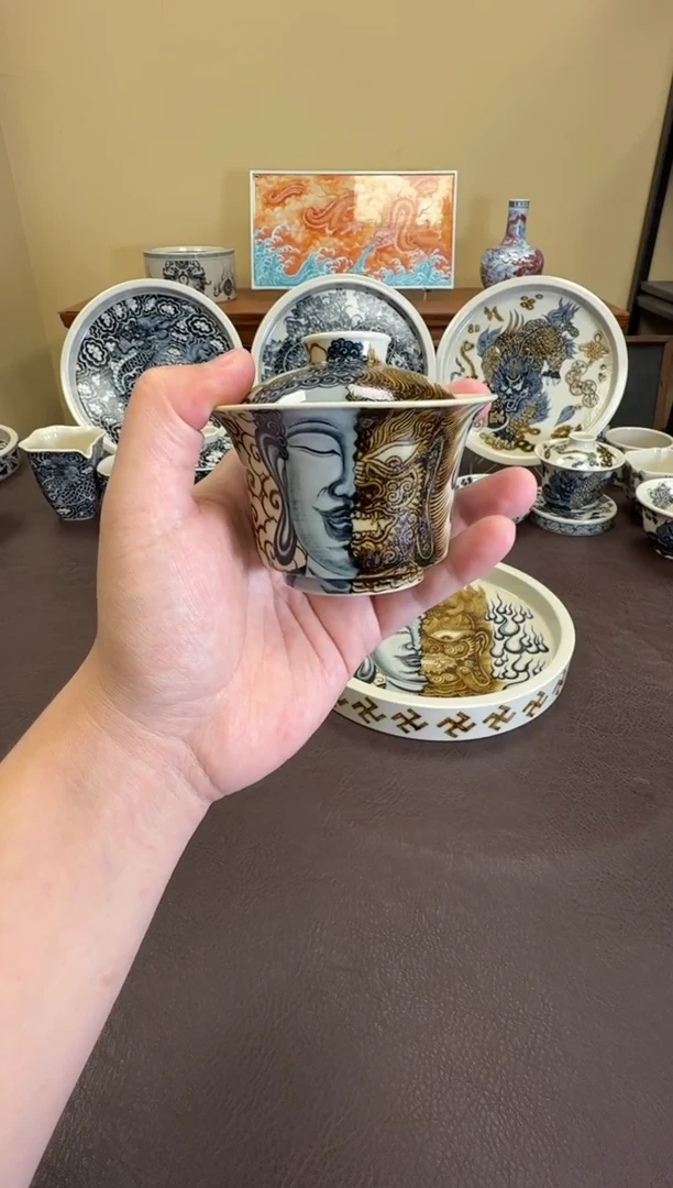 二号釉一念之间马蹄盖碗