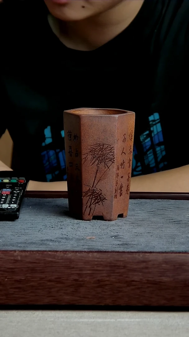 紫砂花盆6*11内径紫砂花盆