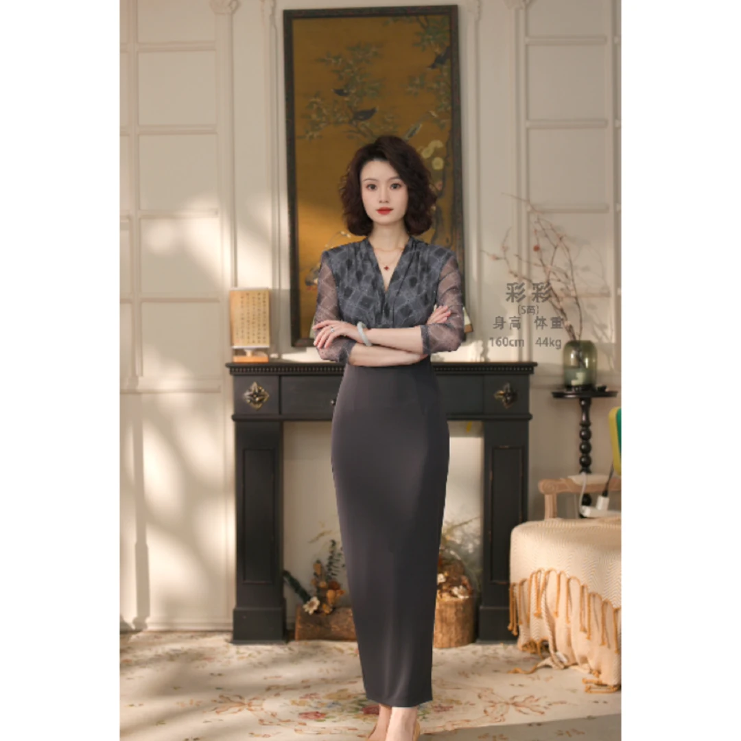 彩彩家【星河幻想】夏季原创新款高级感修身显瘦优雅时尚气质连衣裙