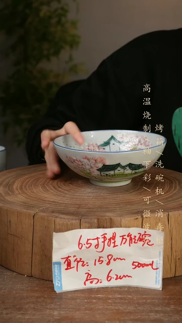 碗瓷景德镇手工手绘高温瓷釉下彩