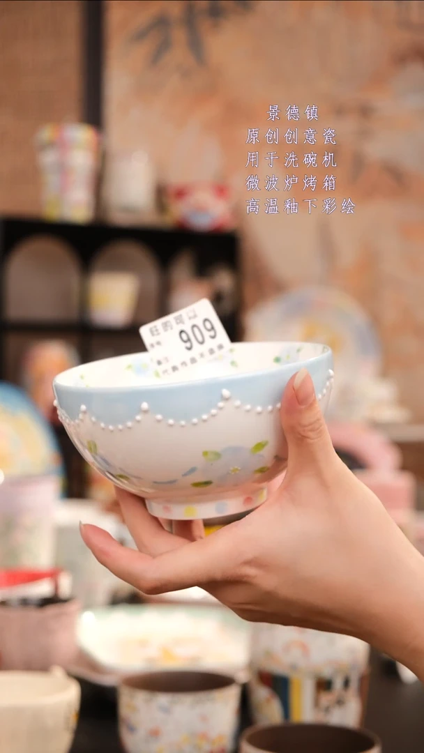 摆件景德镇手工手绘设计款