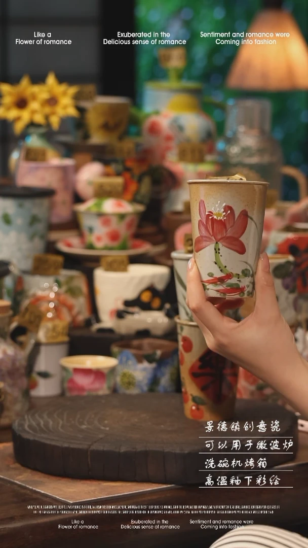 陶瓷景德镇高温釉下彩手工手绘款式