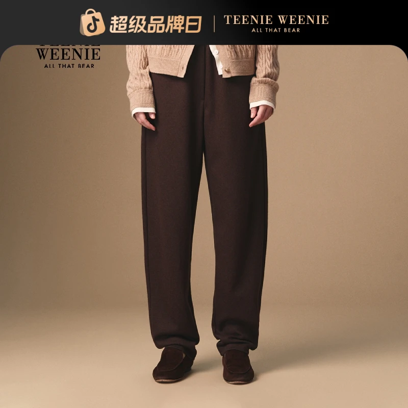 *TeenieWeenie小熊女装卫裤25年秋新日常通勤锥形裤女TTTM254TW3B