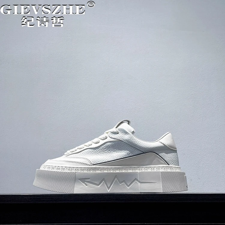 纪诗哲男鞋厚底轻便透气运动鞋子男款时尚潮流小白鞋舒适轻奢板鞋
