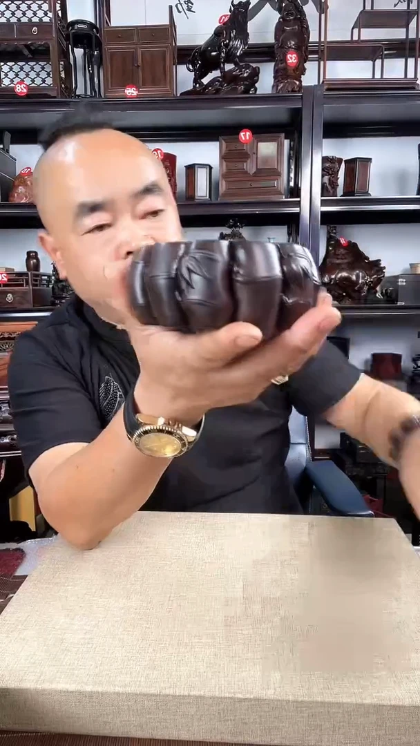 木竹节圆老李红木工艺品