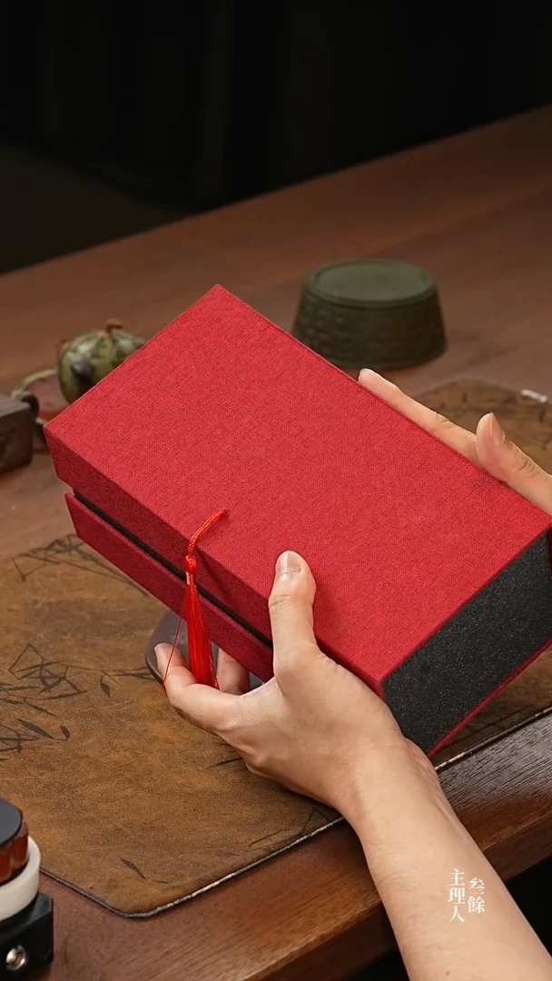 茶杯紫砂筋纹四色圆口杯套组