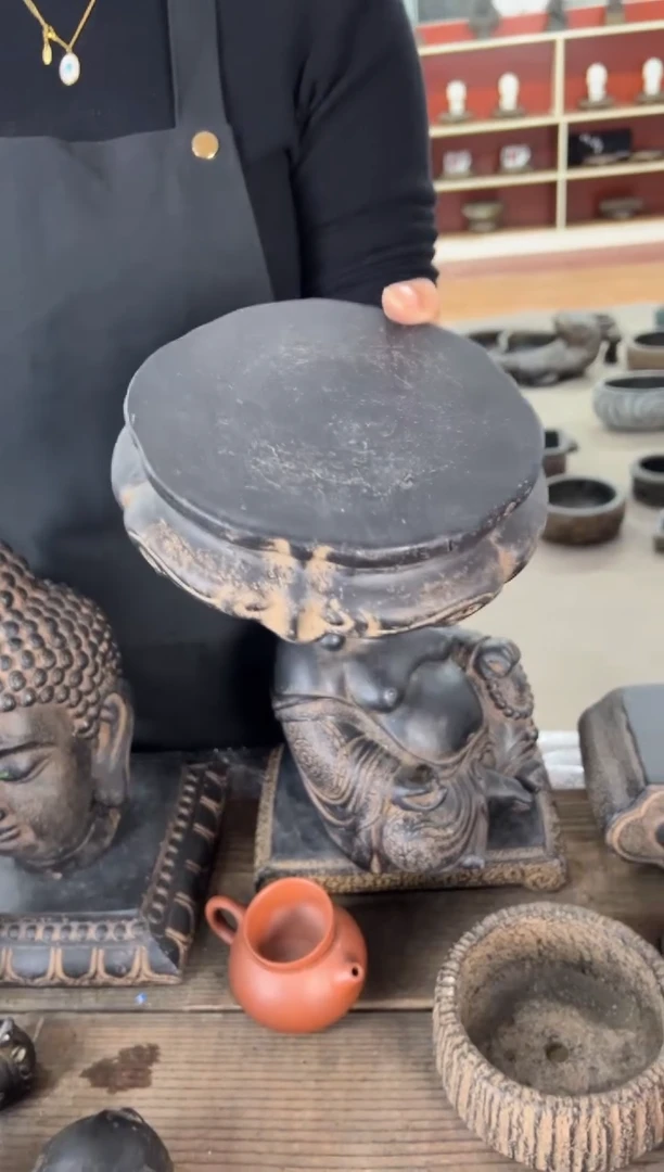 陶土【火山泥】金箍坛底座