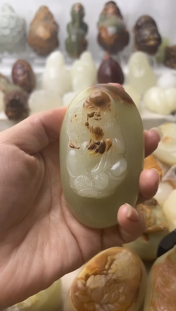 石材方解石棉纹正常不退换寿星