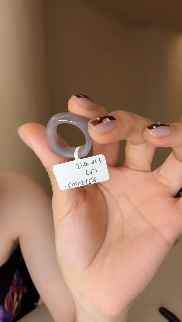 【闪购商品】和田玉戒指未镶嵌15码烟紫