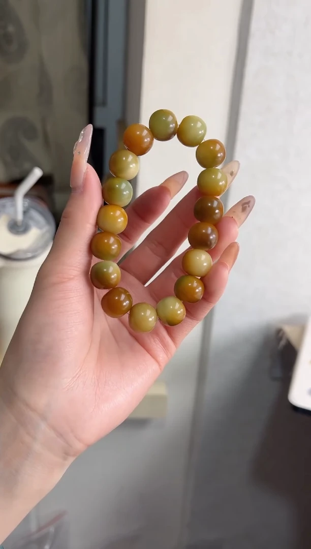 【闪购商品】菩提根/象牙果手串玉化苹果12*13瑕疵不补E93