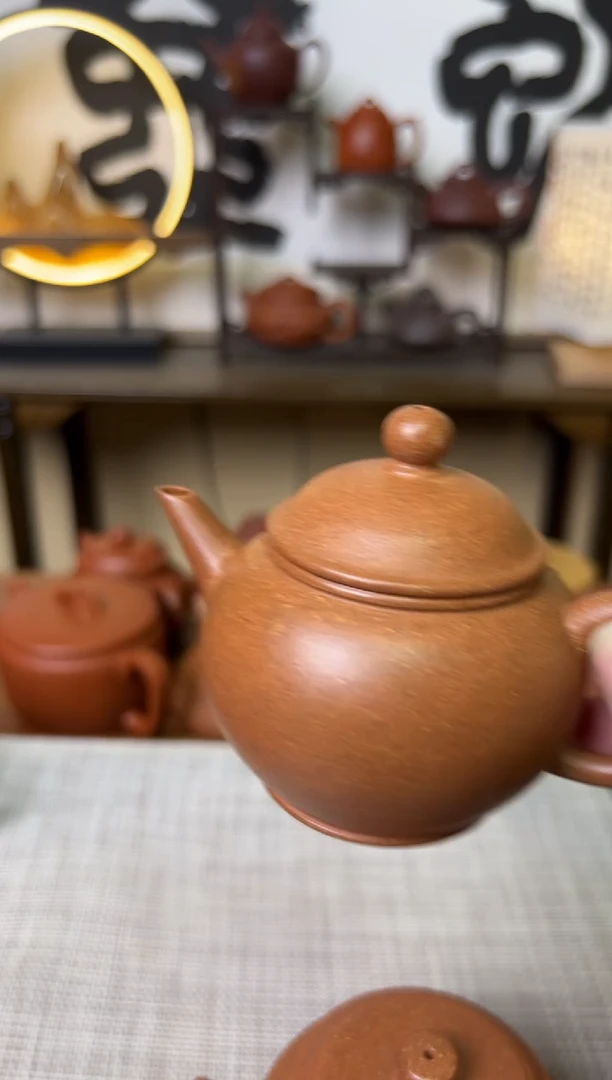 【闪购商品】段泥茶壶黄降坡水平壶105CC