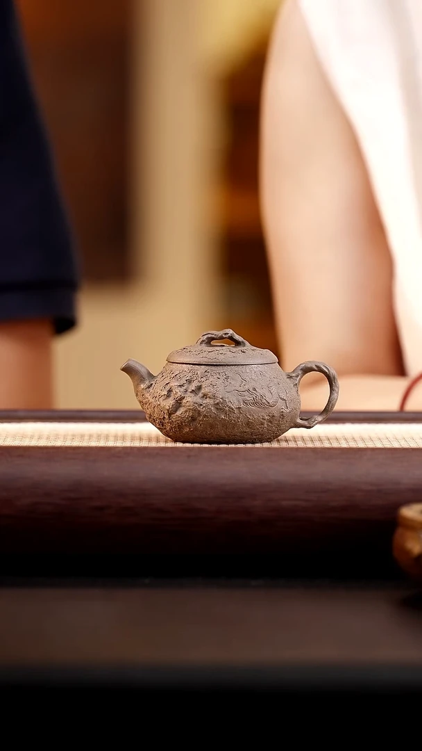 茶壶紫砂老青灰大蕴隐龙供春