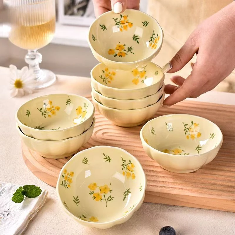 【春日来信】陶瓷小料碟火锅蘸料碗家用高颜值调味碟酱油碟釉下彩