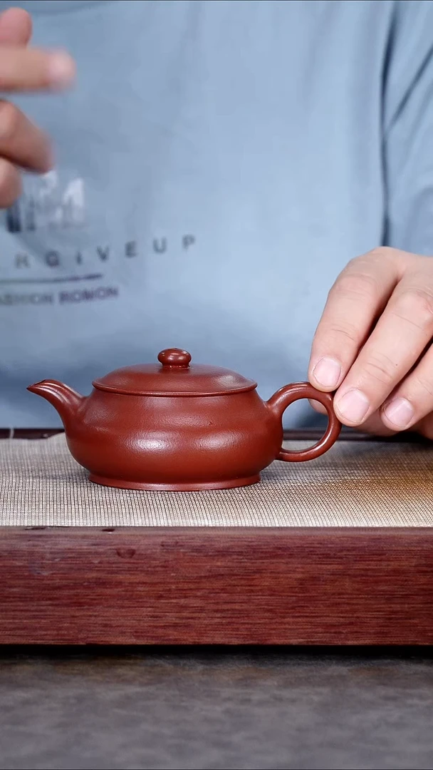 茶壶紫砂朱泥全手小明炉@@CH03581