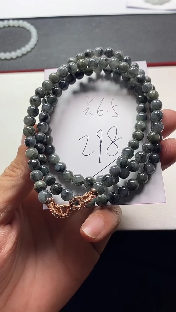 颈饰未镶嵌翡翠珠链