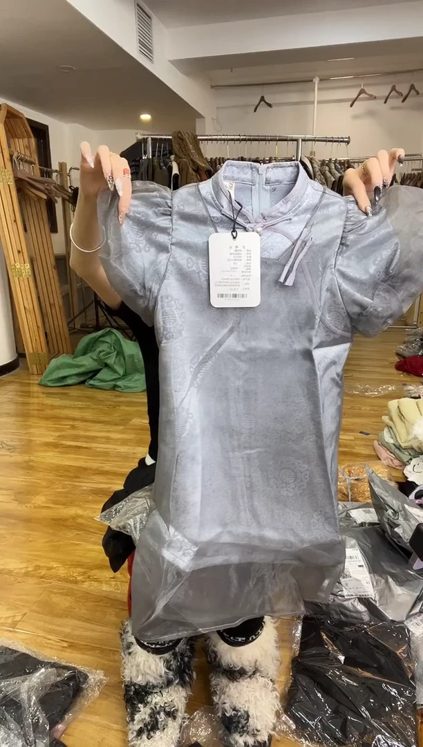 儿童裙子灰色120