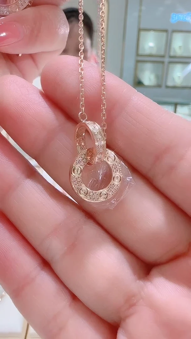 【闪购商品】钻石套链18K金镶嵌套链