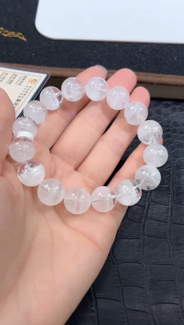 未镶嵌手链水晶22号高货喜马拉雅白幽灵单圈13+mm