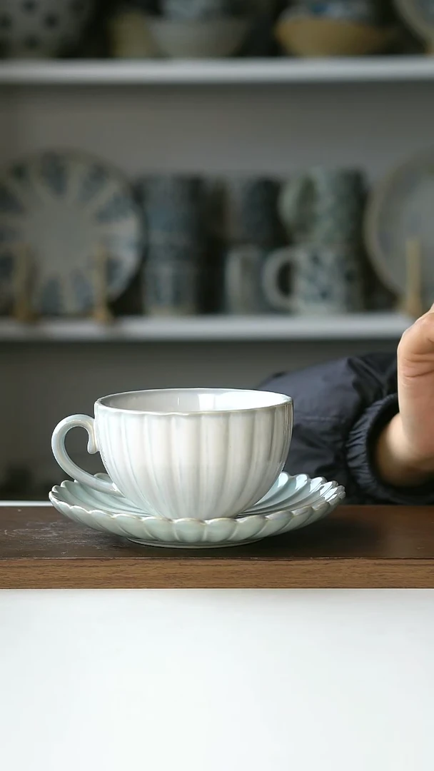 【闪购商品】陶瓷微瑕出澳洲咖啡杯碟260ml@4-2@