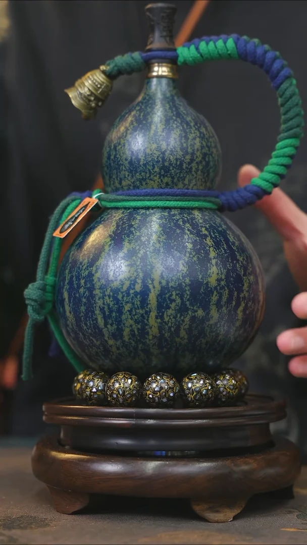 【闪购商品】YD136大漆酒葫芦不包手串及旋转底座