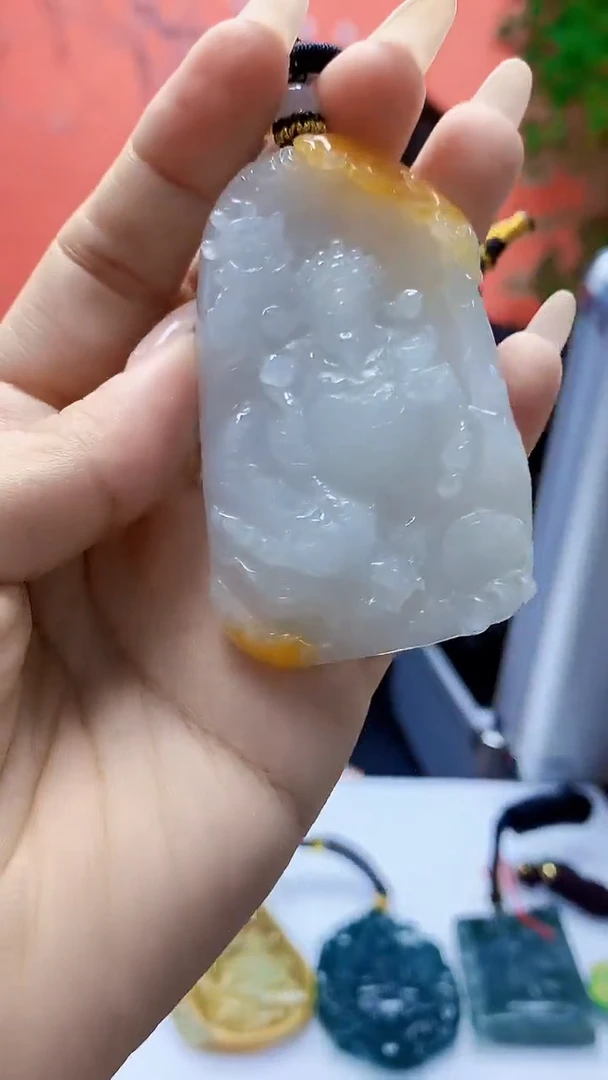 未镶嵌定制翡翠5060ty-毛货挂件197