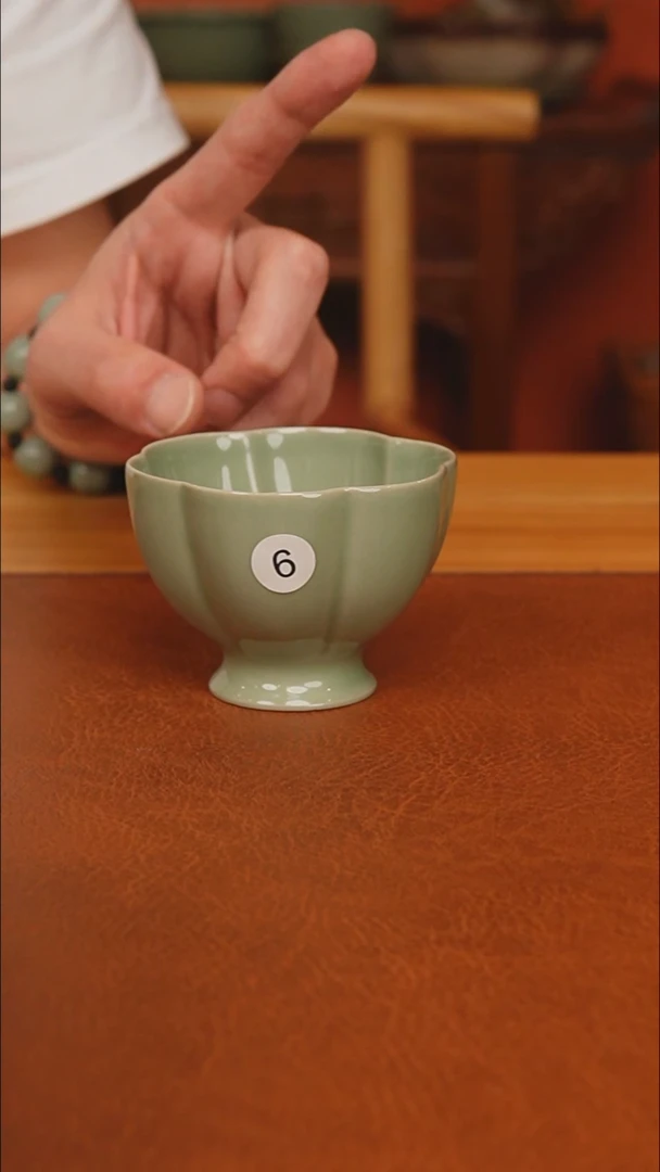 越窑秘色瓷宋花口盏特价款