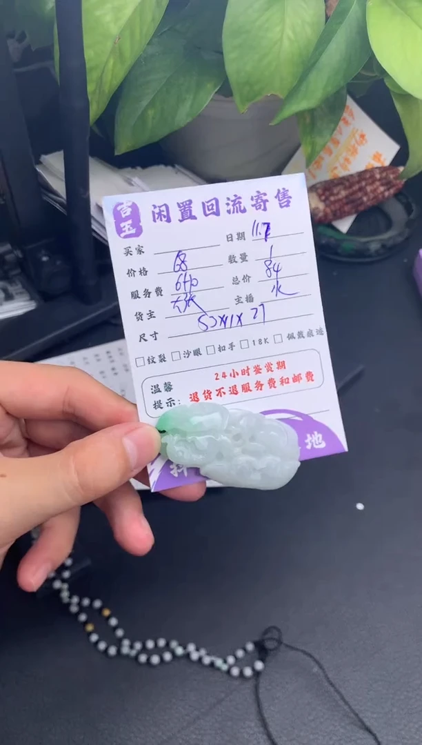 颈饰未镶嵌翡翠挂件