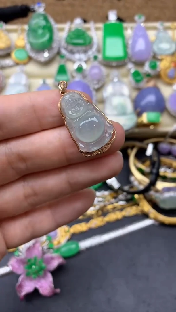 【闪购商品】翡翠颈饰18K金镶嵌80-中国好珍宝