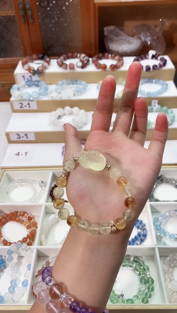 【闪购商品】水晶手串未镶嵌柠檬黄手串