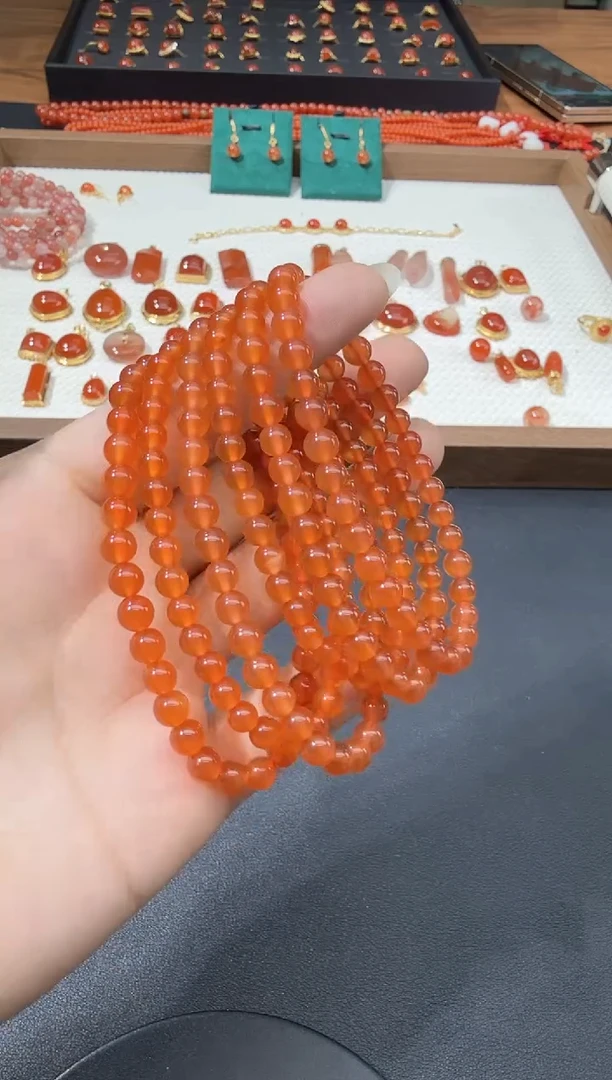 南红玛瑙手串未镶嵌H0726-223-16多样性一件