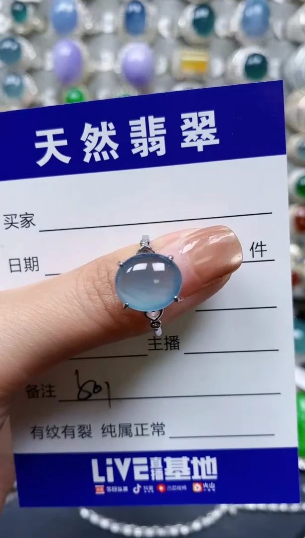 【闪购商品】翡翠戒指银S925镶嵌0501