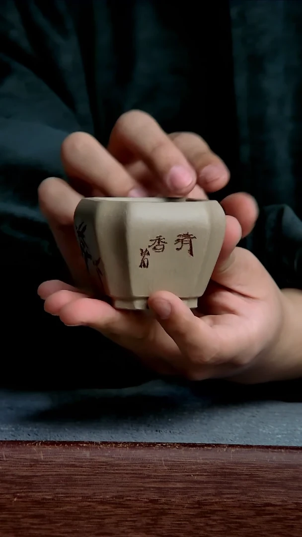 紫砂花盆5*4.5内径尺寸 白